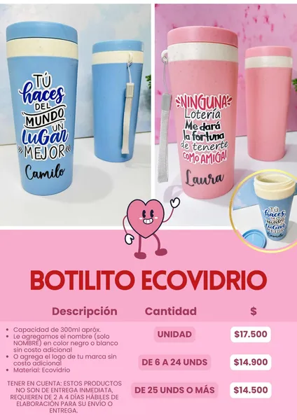 Botilito ecológico Amor y Amistad