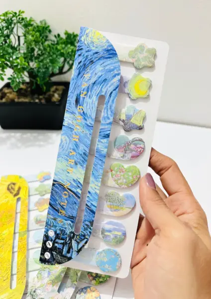 Notas adhesivas y stikers.