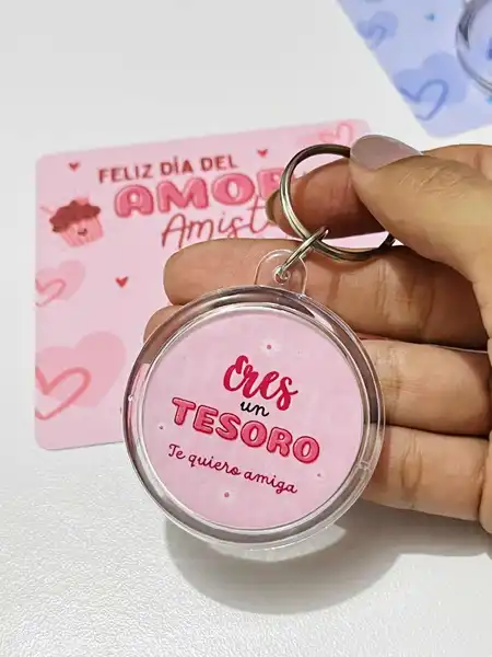 Llaverito en acrílico Amor y Amistad