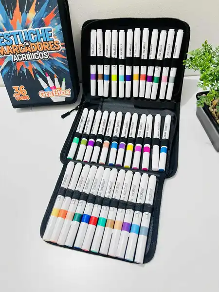 Maleta de Marcadores acrílicos x 36