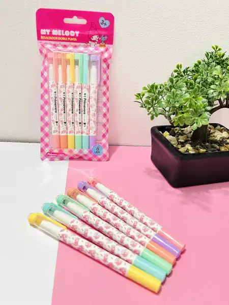 Resaltadores doble punta My Melody