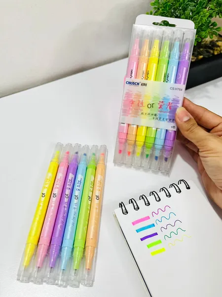 Micropuntas + resaltadores x6